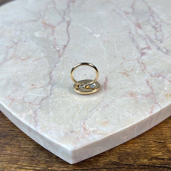 Elegant Gold & Pink Crystal Ring - Size 7 - New Without Tags - Picture 5 of 9